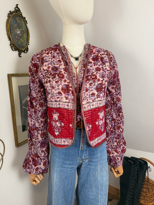 1970s Lurex Blockprint Vest