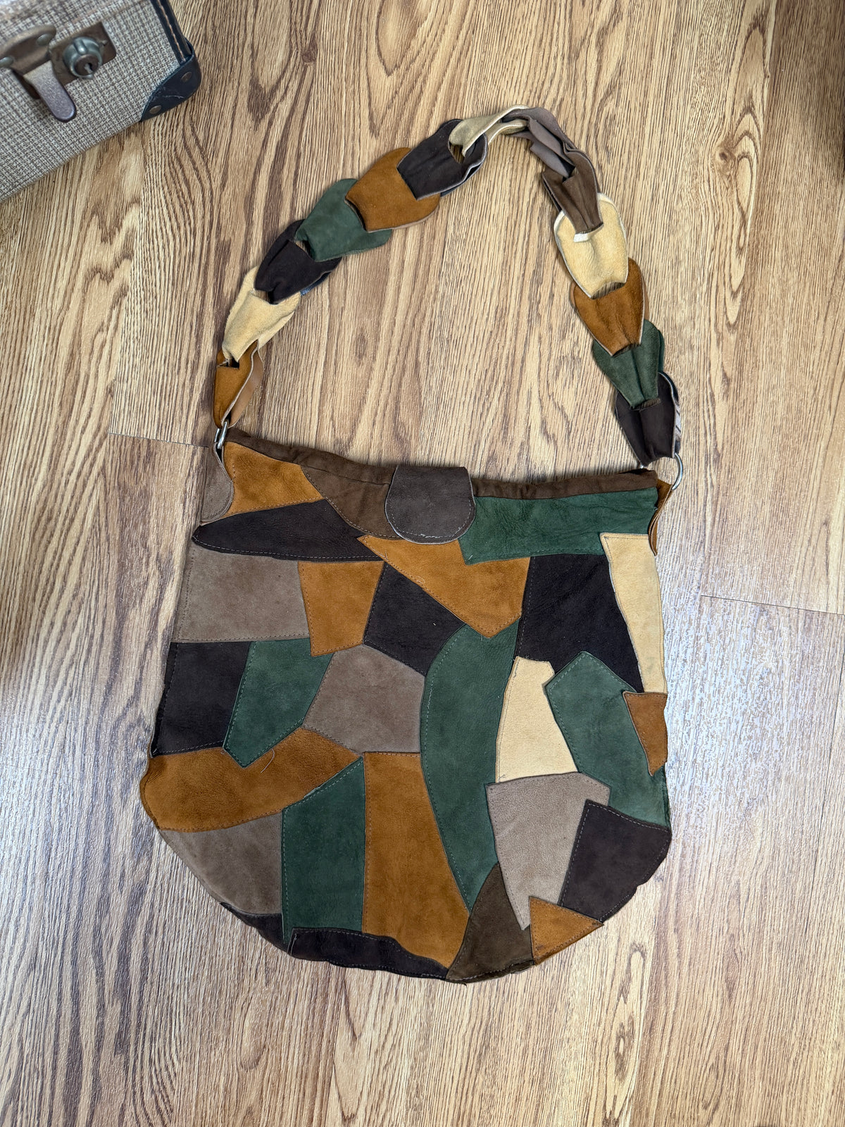 1960s / 70s Suede Patchwork Handbag