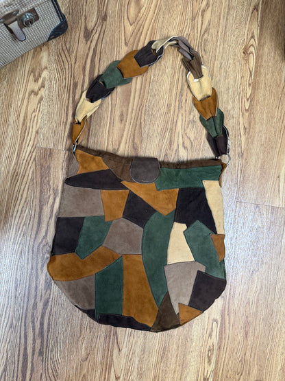 1960s / 70s Suede Patchwork Handbag