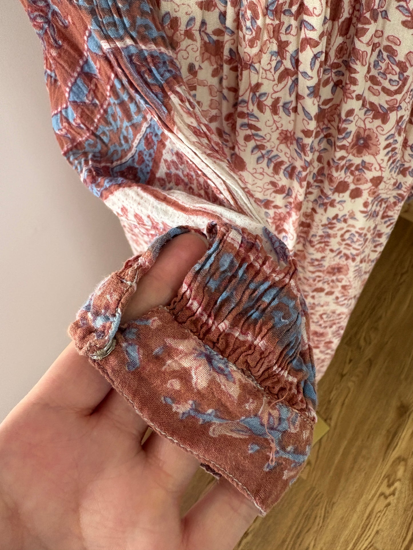 1970s Indian Cotton Blockprint Dress