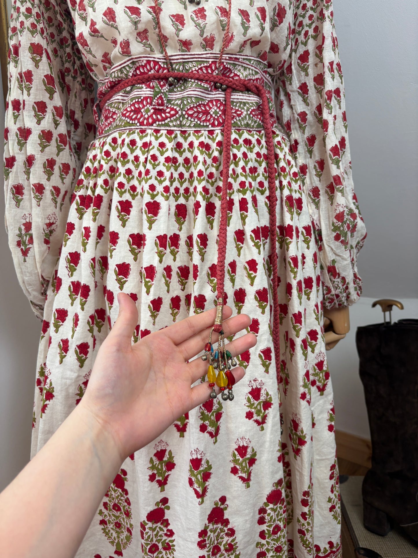1970s ‘Oasis Trading’ Indian Blockprint Shirt & Wrap Skirt