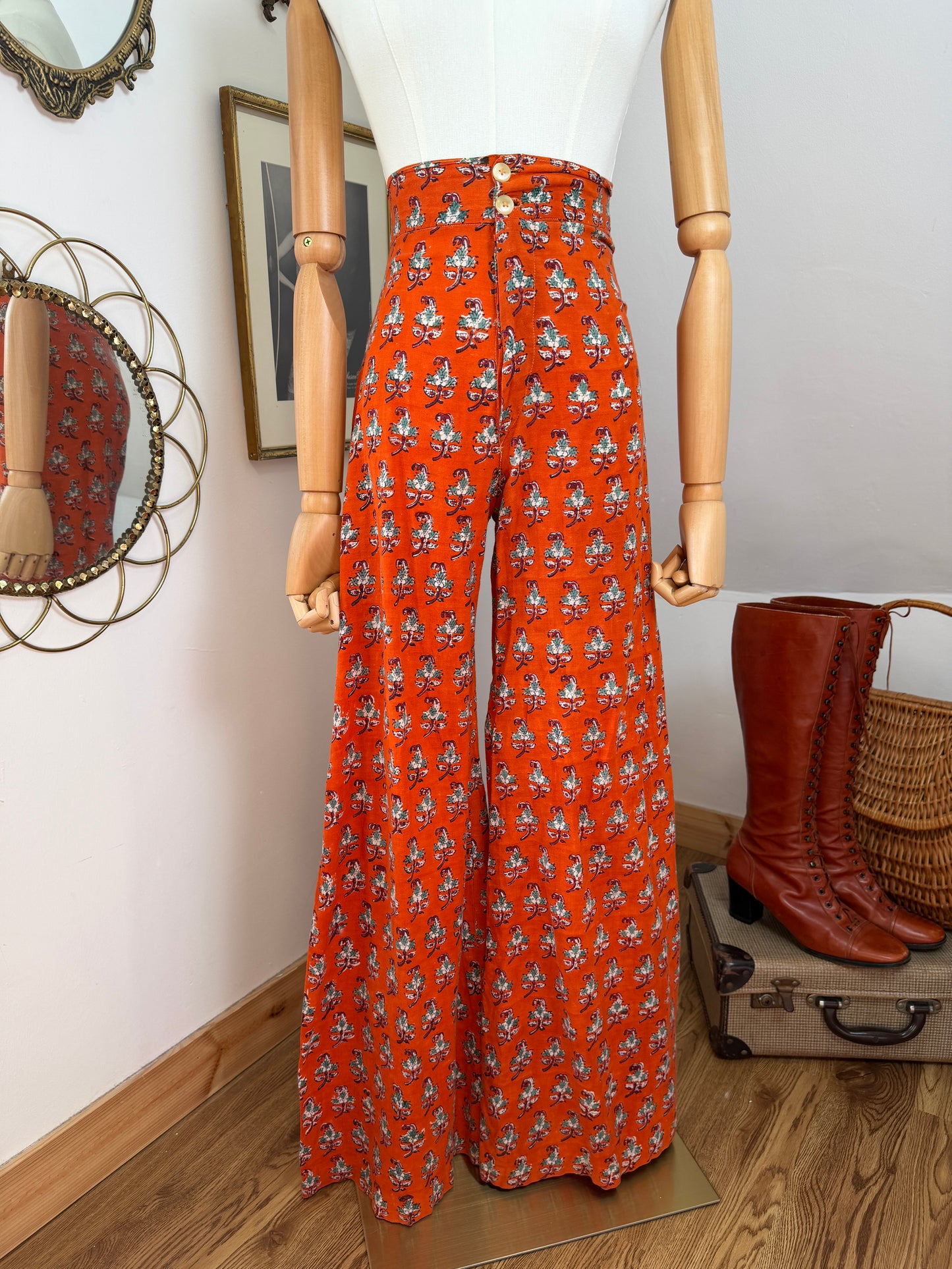 1970s Indian Blockprint Trousers