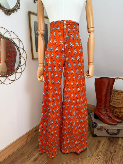 1970s Indian Blockprint Trousers