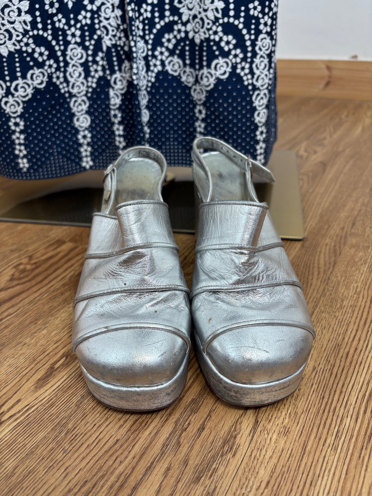 1960s Silver Platform Shoes
