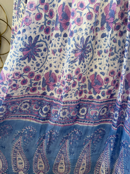 1970s ‘Phool’ Pastel Indian Cotton Dress