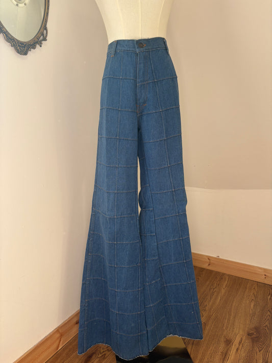 1970’s Windowpane Flared Jeans