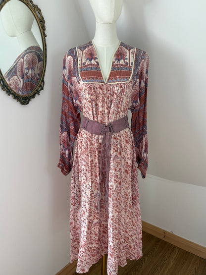 1970s Indian Cotton Blockprint Dress