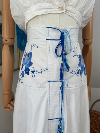 1970s ‘Louis Caring’ Cotton Skirt
