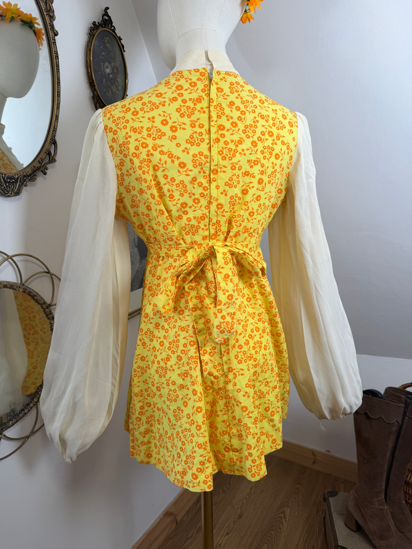 1960s Floral Mini Dress