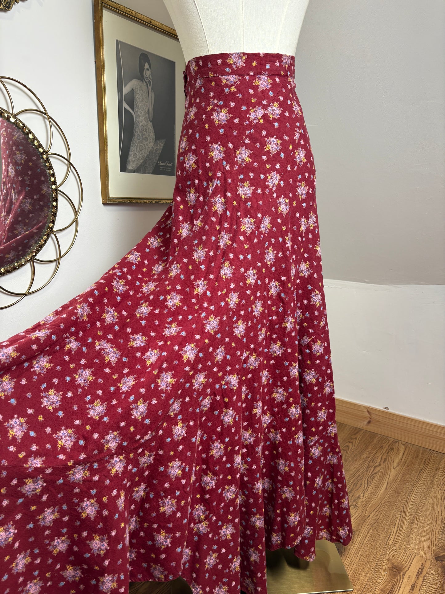 1970s Handmade Asymmetrical Skirt