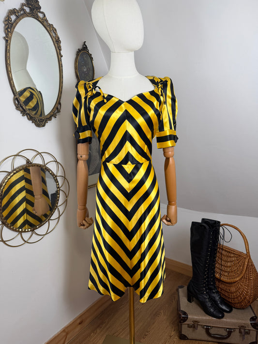 1970s Glam Rock Satin Dress