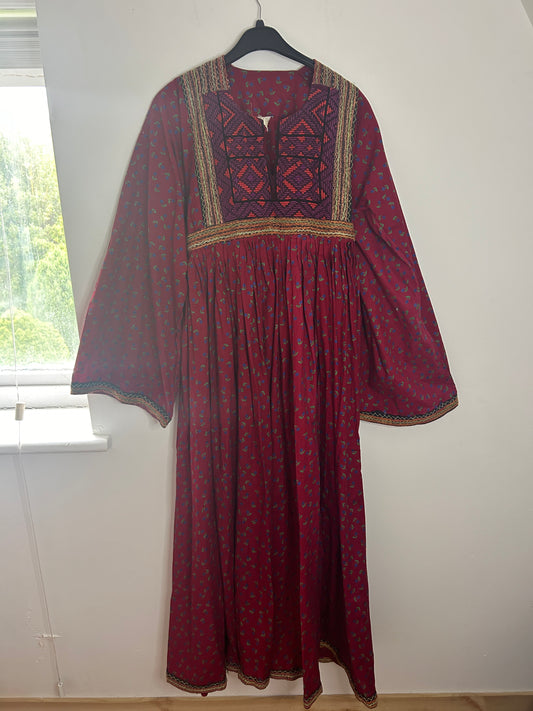 1970s Afghan Maxi Dress