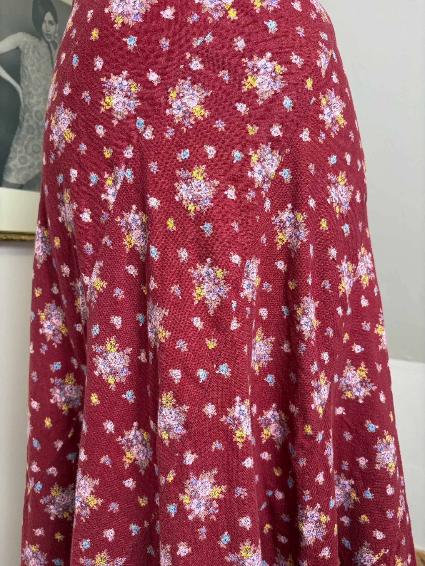 1970s Handmade Asymmetrical Skirt