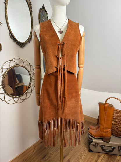 1960s Suede Fringe Set