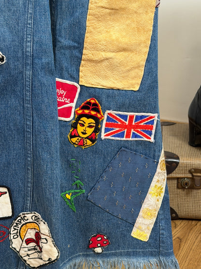 1970s ‘Big E’ Patched Levi Flared Jeans