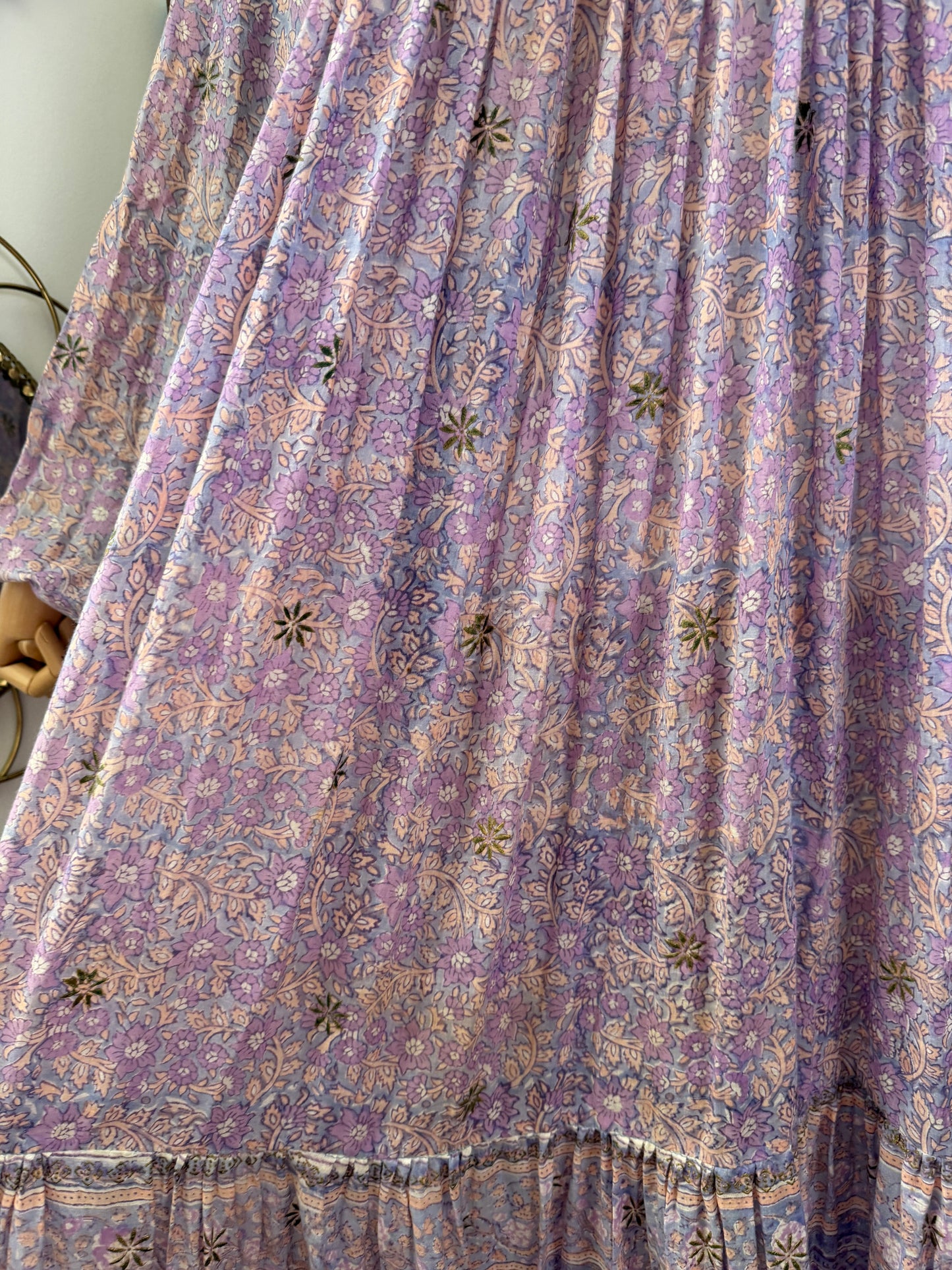 Incredible 1970s ‘Phool’ Purple Blockprint Dress