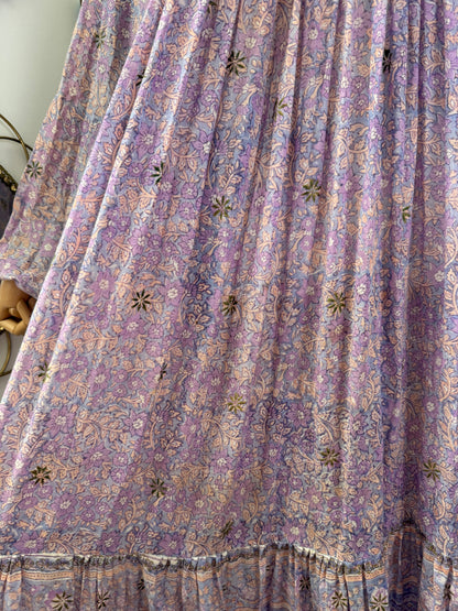 Incredible 1970s ‘Phool’ Purple Blockprint Dress