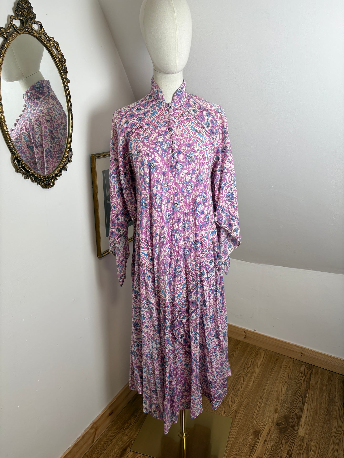 1970’s Purple Block-print Kaftan