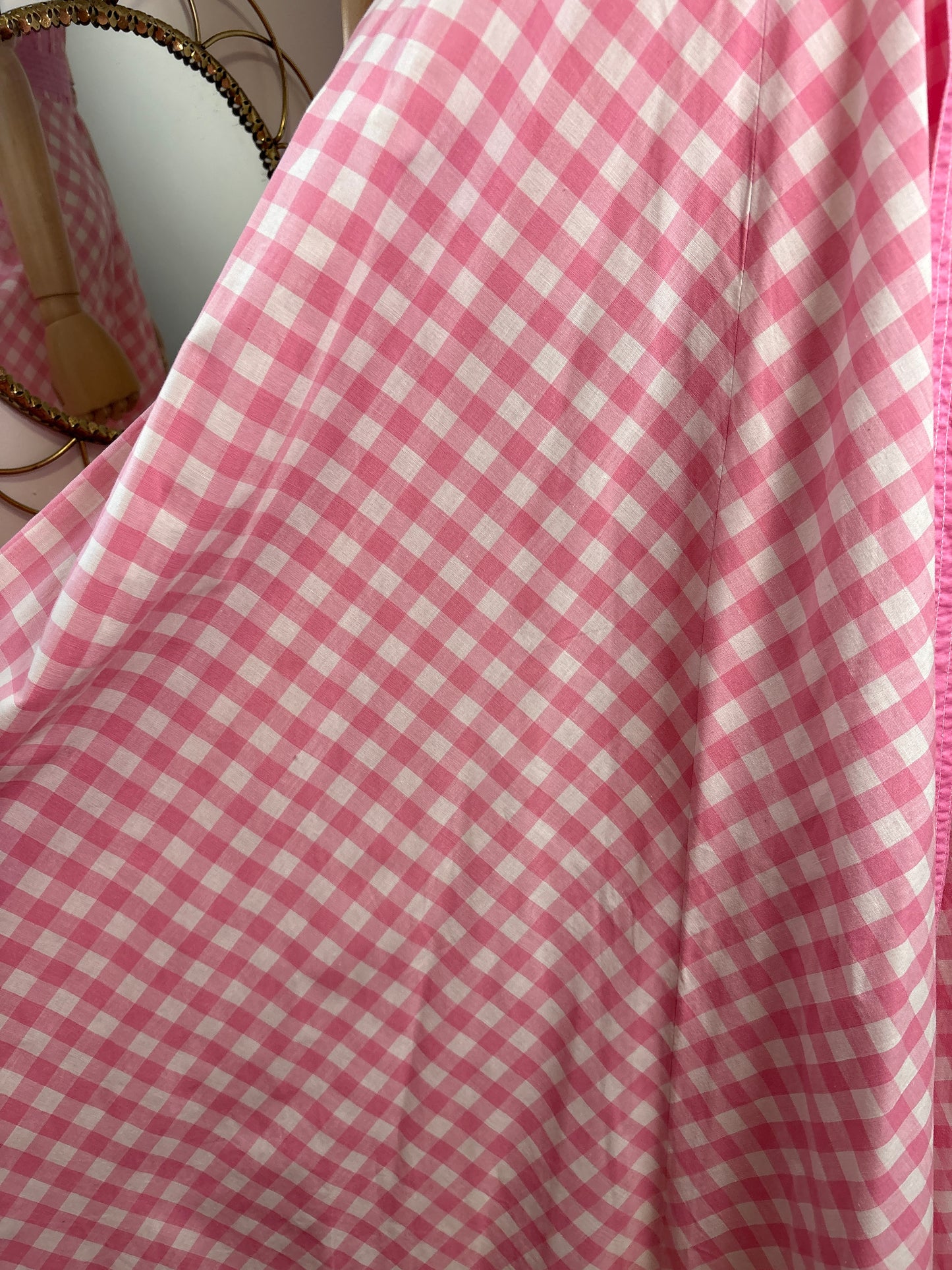 1970s ‘Jean Varon’ Bubblegum Gingham Dress