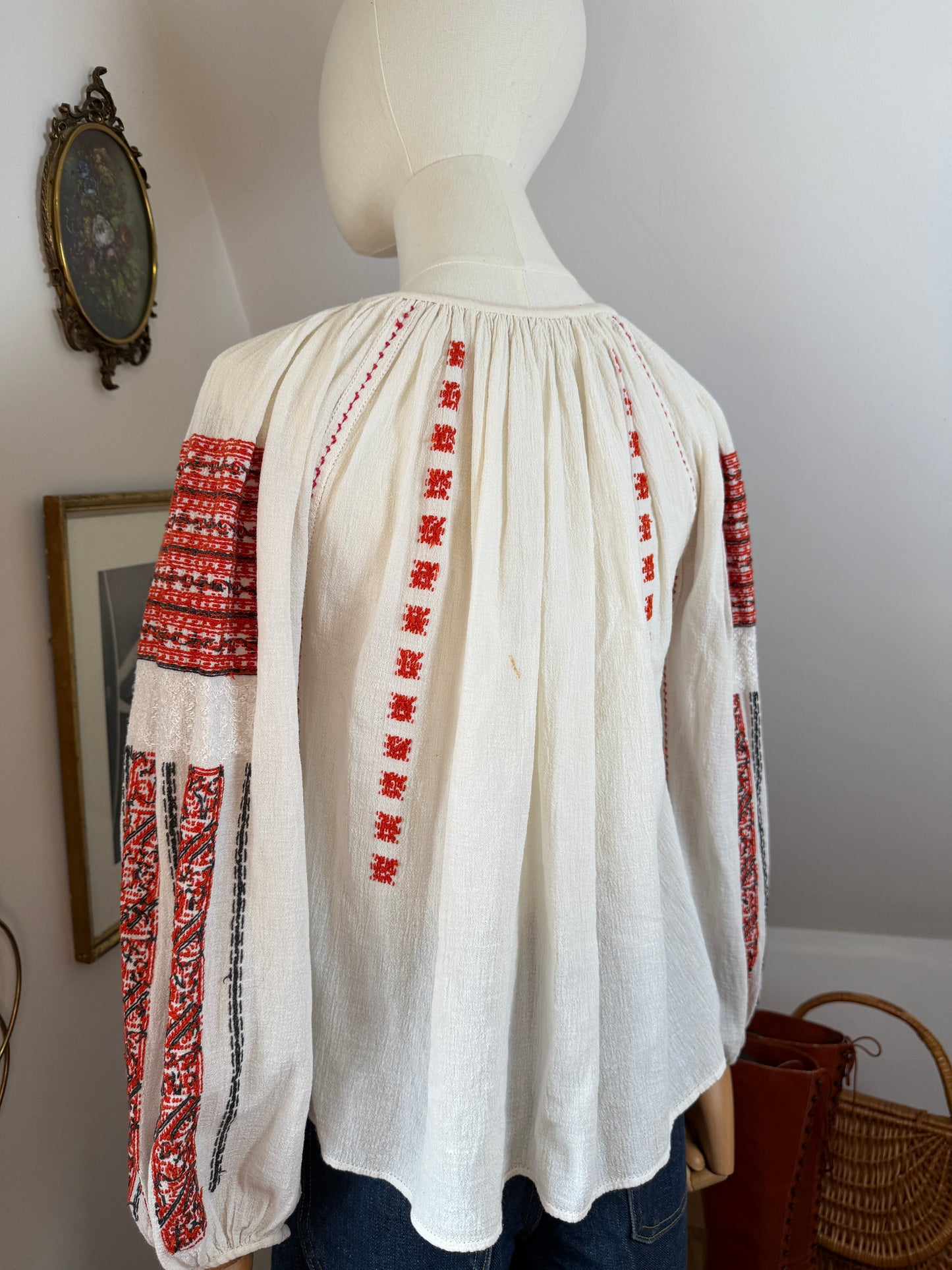 1970s Hungarian Folk Blouse