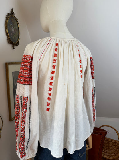 1970s Hungarian Folk Blouse