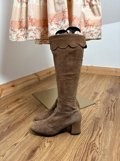 1960’s Suede Medieval Revival Boots