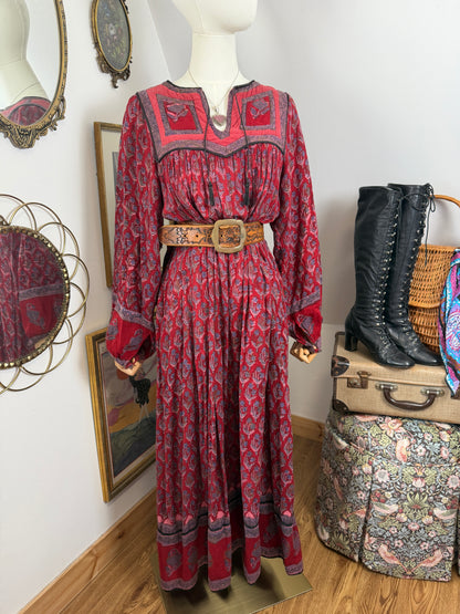 1970s Indian Cotton Maxi Dress