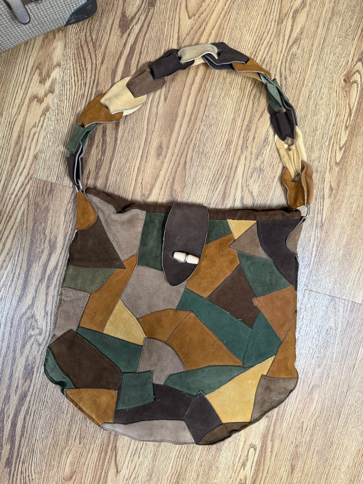 1960s / 70s Suede Patchwork Handbag