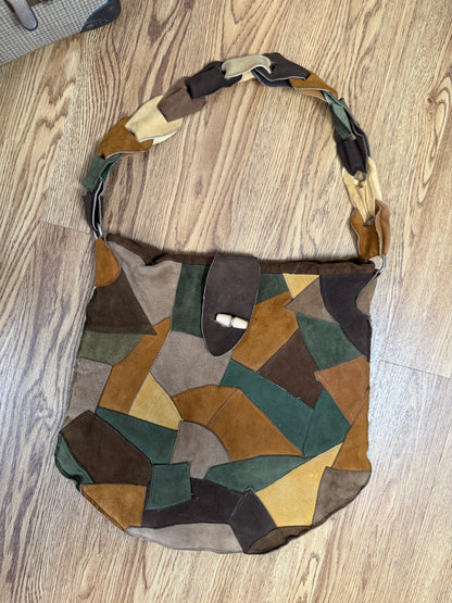 1960s / 70s Suede Patchwork Handbag