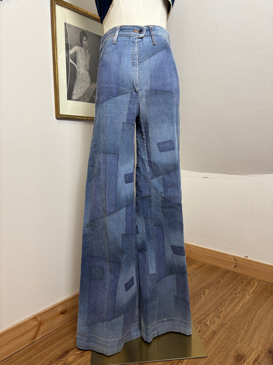 1970s Corduroy Patch Flares