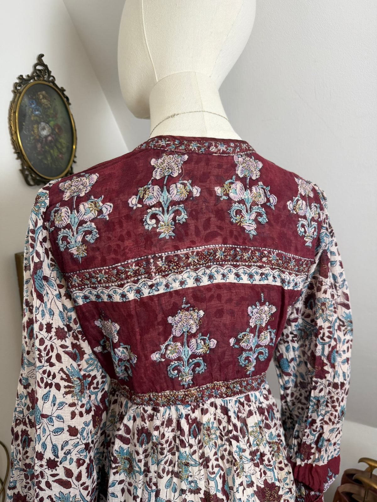 1970s Indian Block-print Dress