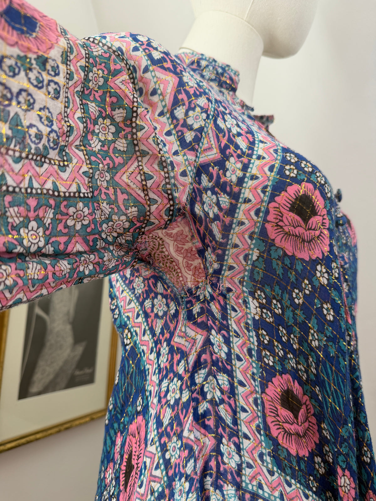 1970s ‘Adini’ Lurex Caftan Dress