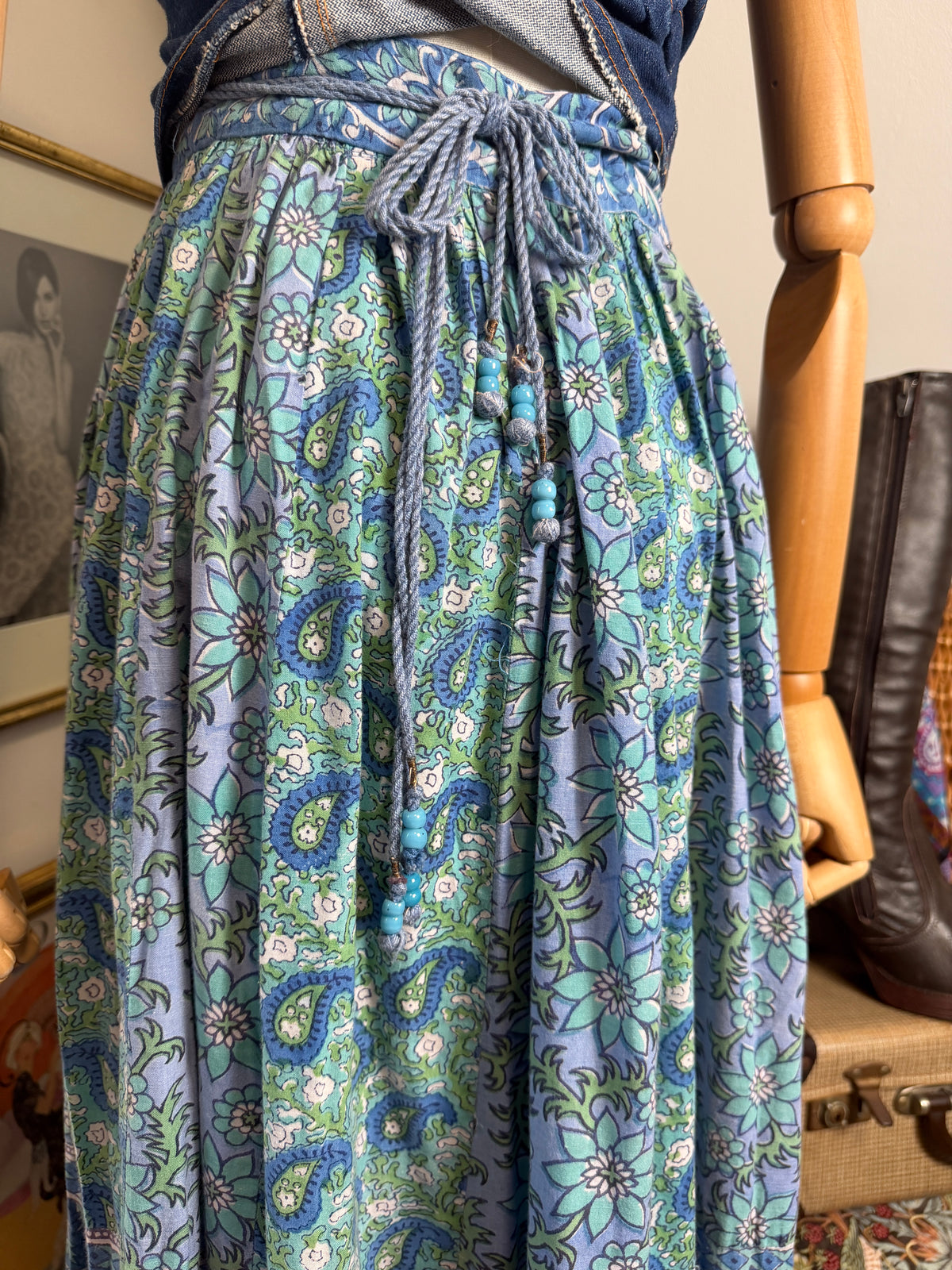 1970s ‘Adini’ Indian Cotton Wrap Skirt