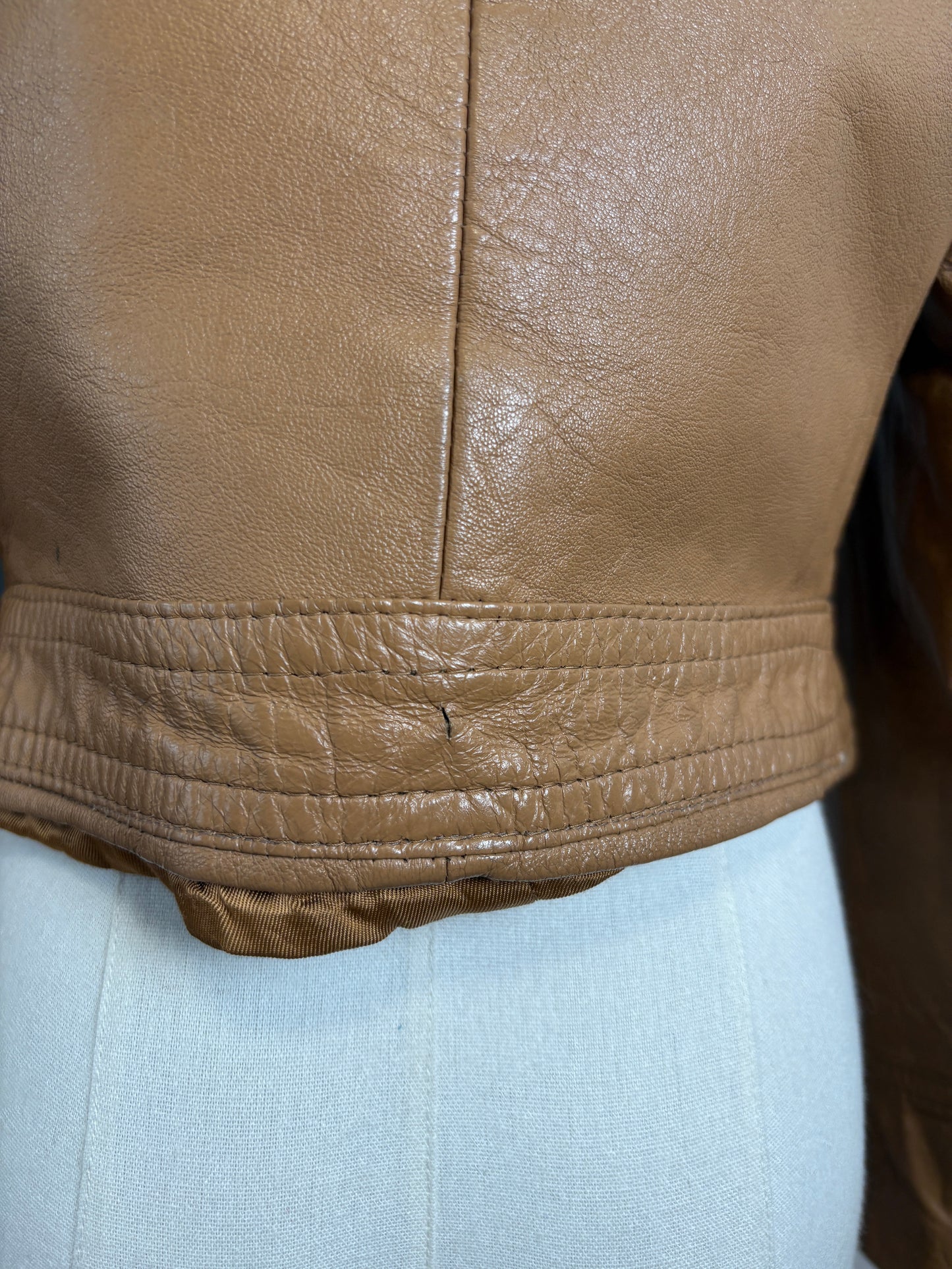 1970s Crop Leather Jacket