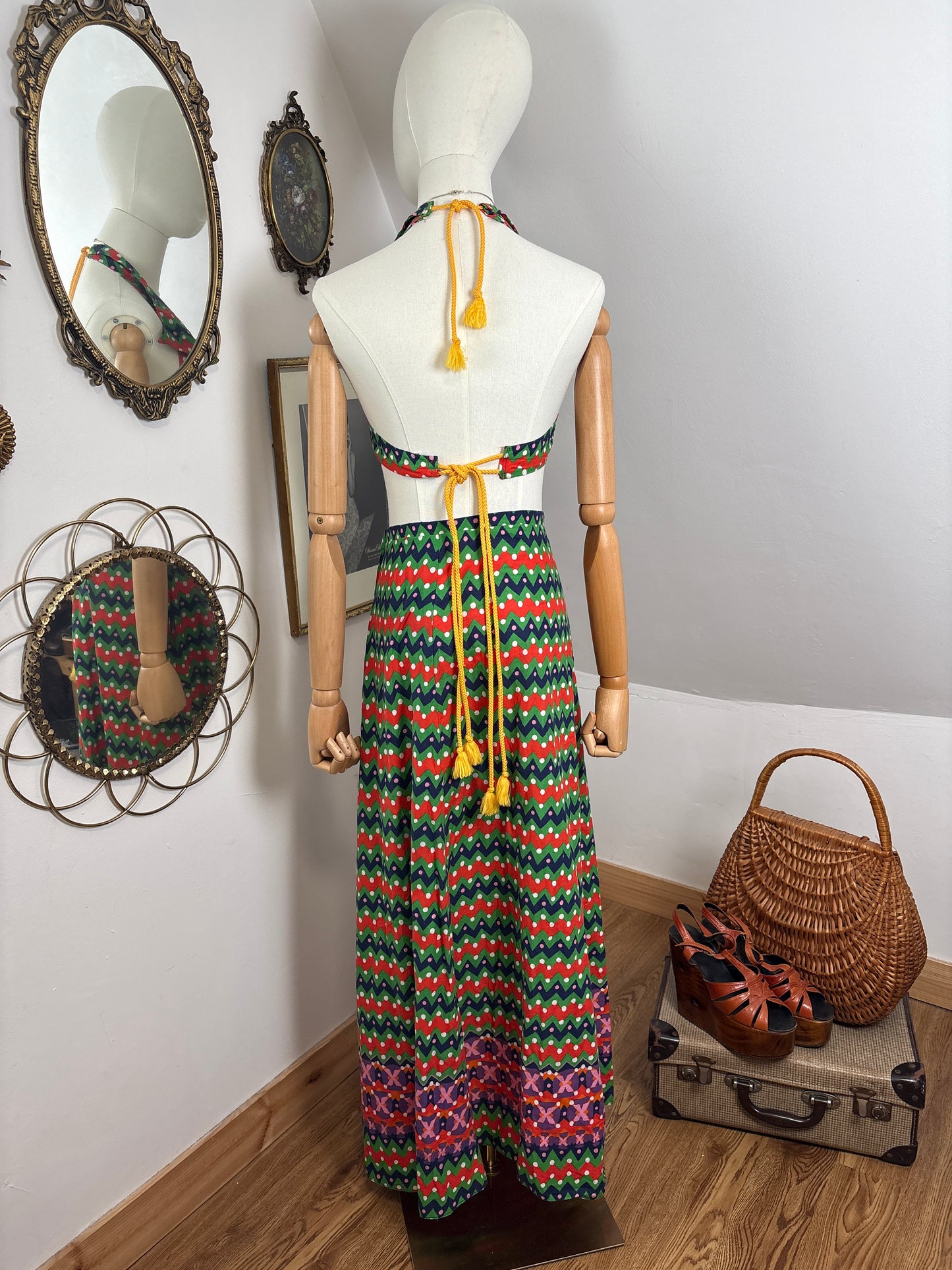 1960s Polka Halter & Skirt Set