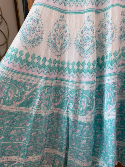 1970s ‘Phool’ Turquoise Wrap Skirt