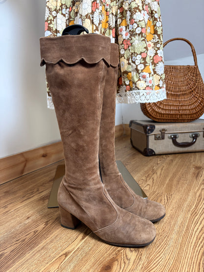 1960s Suede Gogo Boots