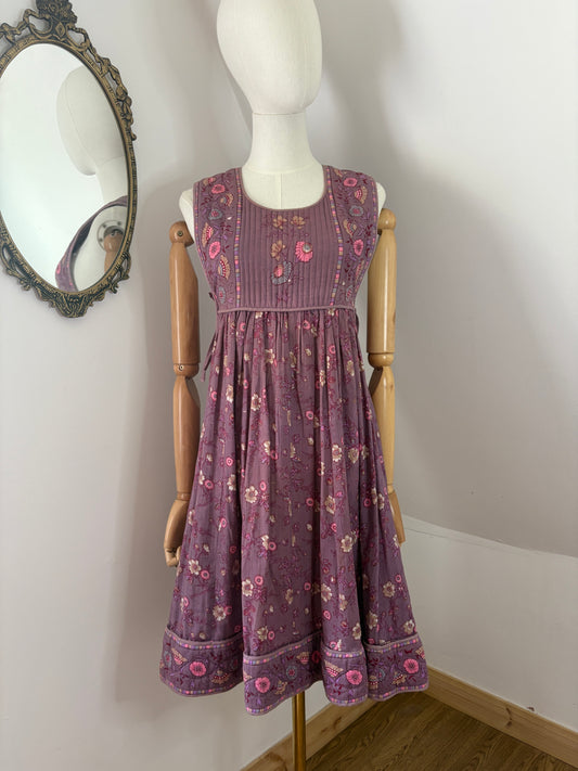 1970s Mayur Pinafore Dress
