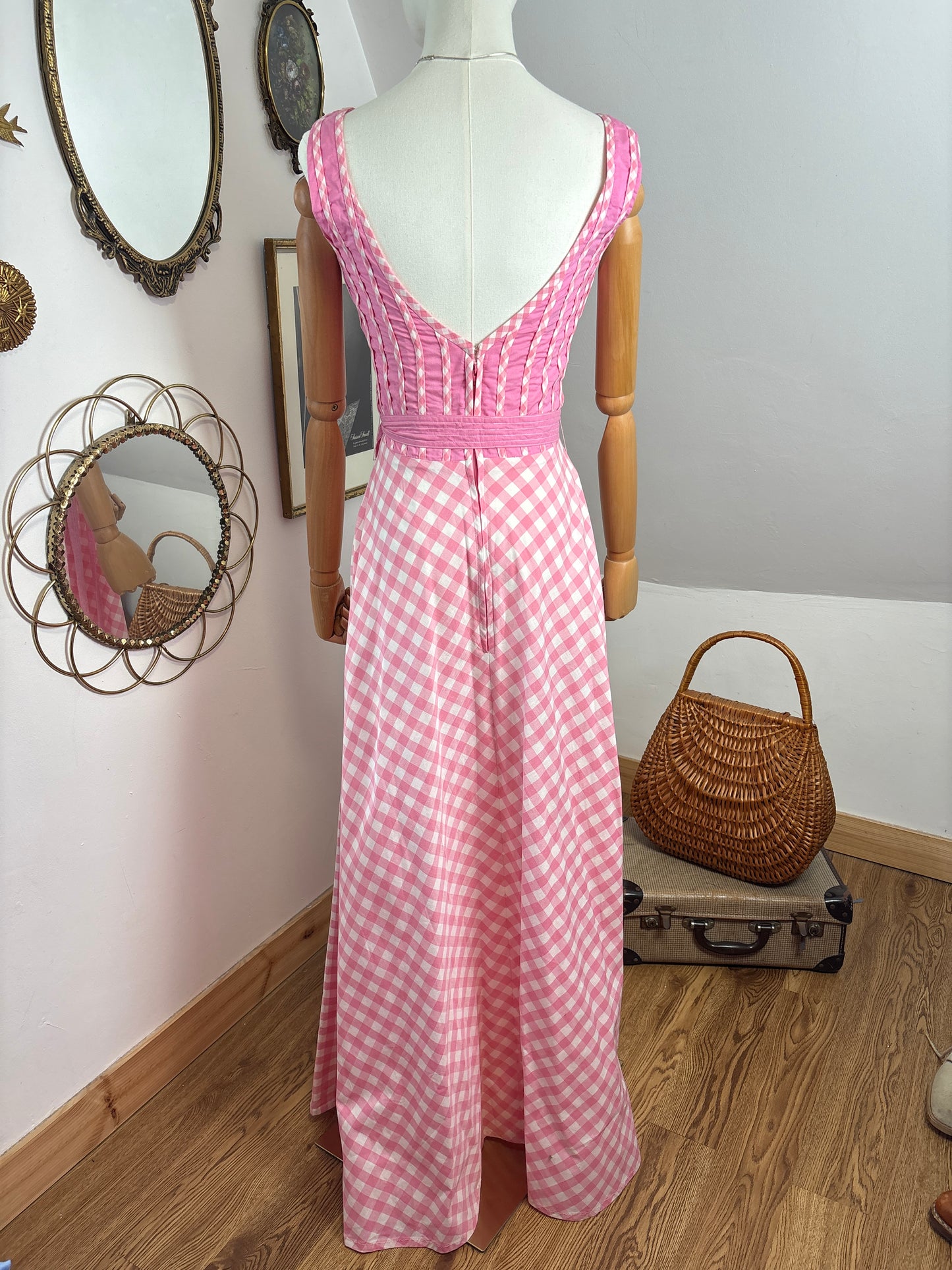 1970s ‘Jean Varon’ Bubblegum Gingham Dress