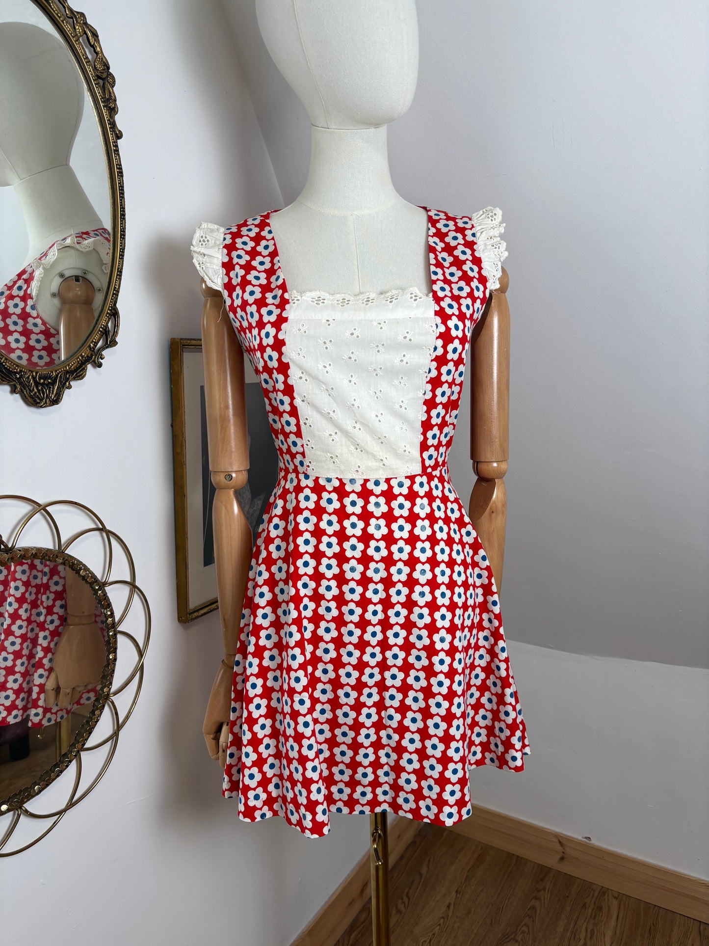 1970s Cotton Mini Dress