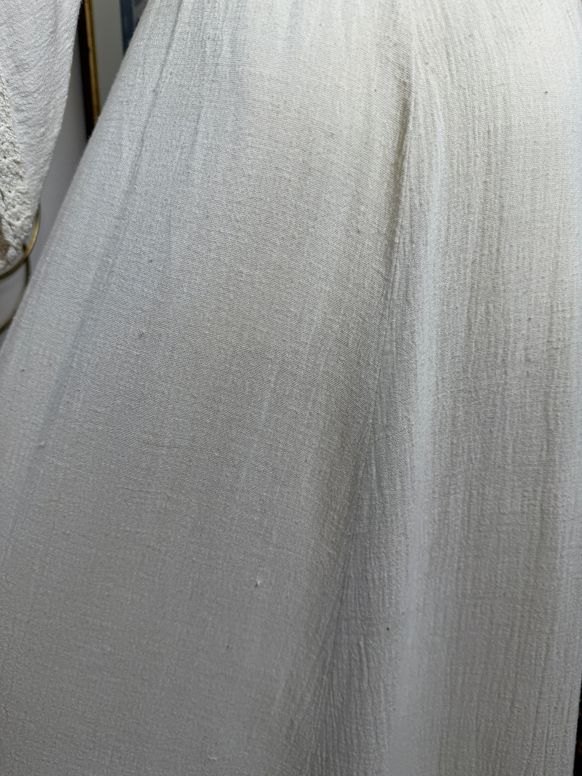 1970s Floral Cheesecloth Dress