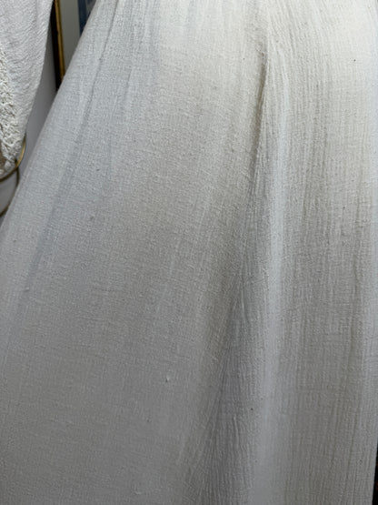 1970s Floral Cheesecloth Dress