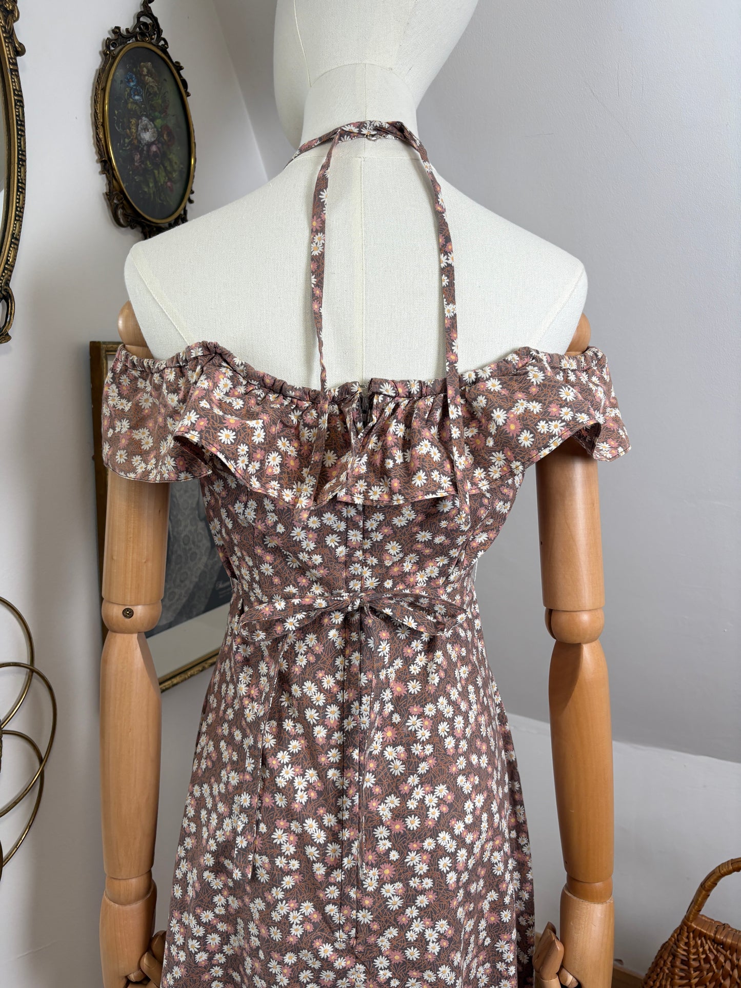 1970s Cotton Floral Sundress