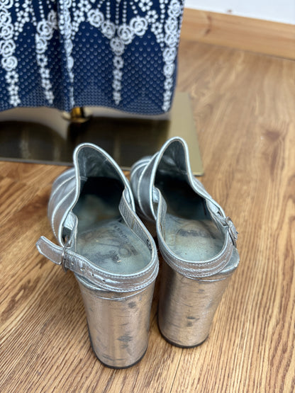 1960s Silver Platform Shoes