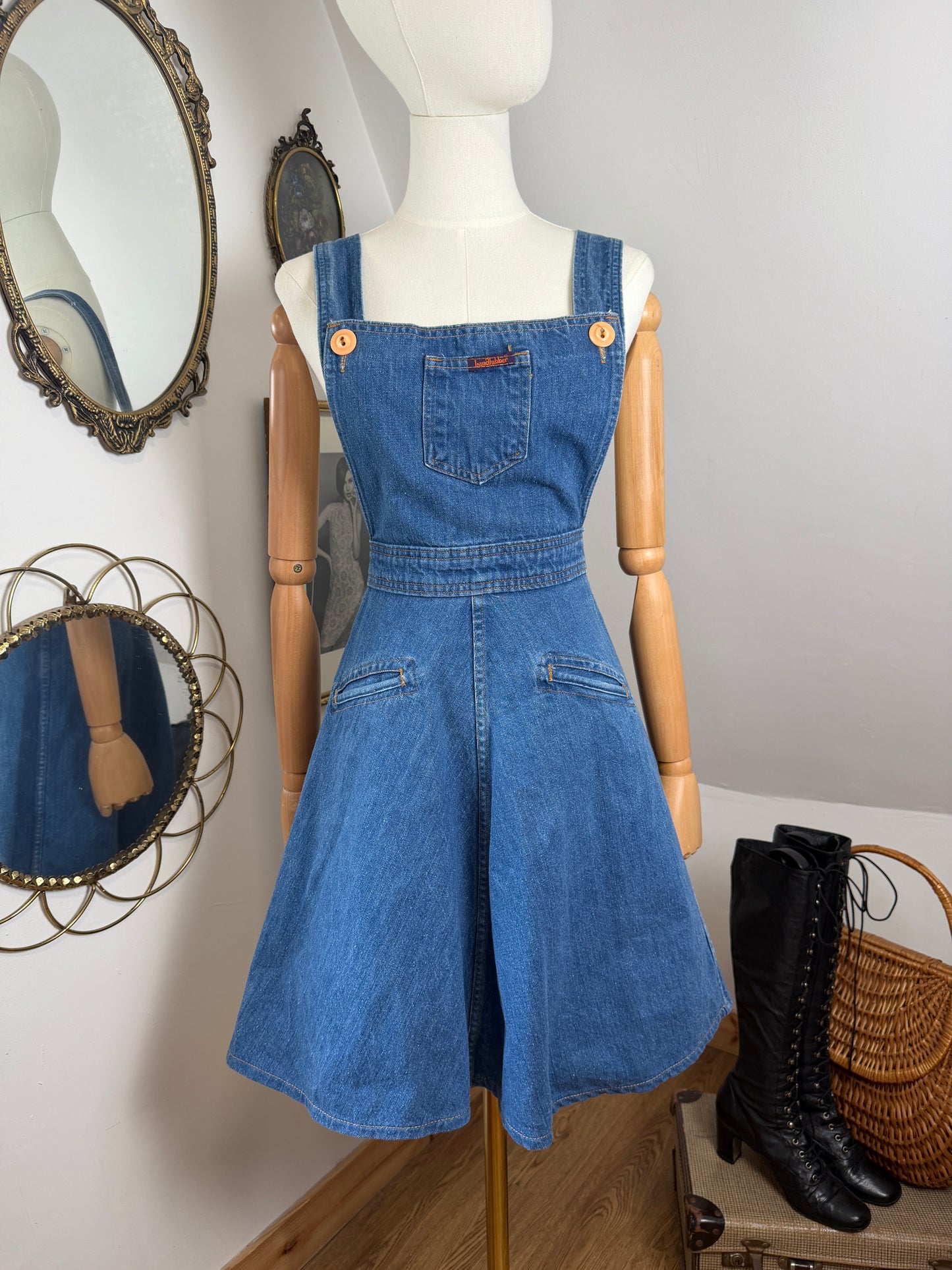 1970s ‘Landlubber’ Pinafore Dress