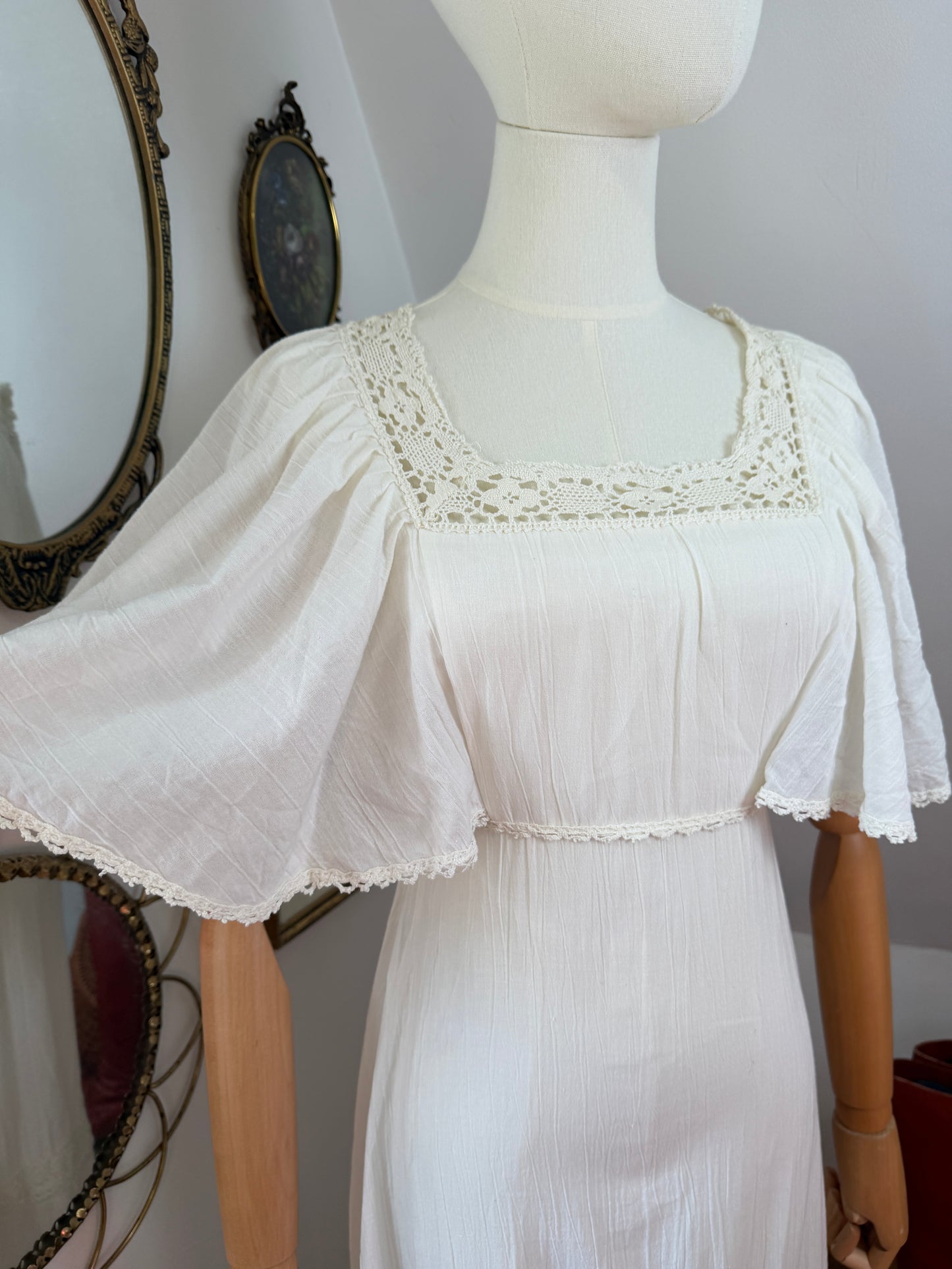 1970s Cotton Maxi Dress