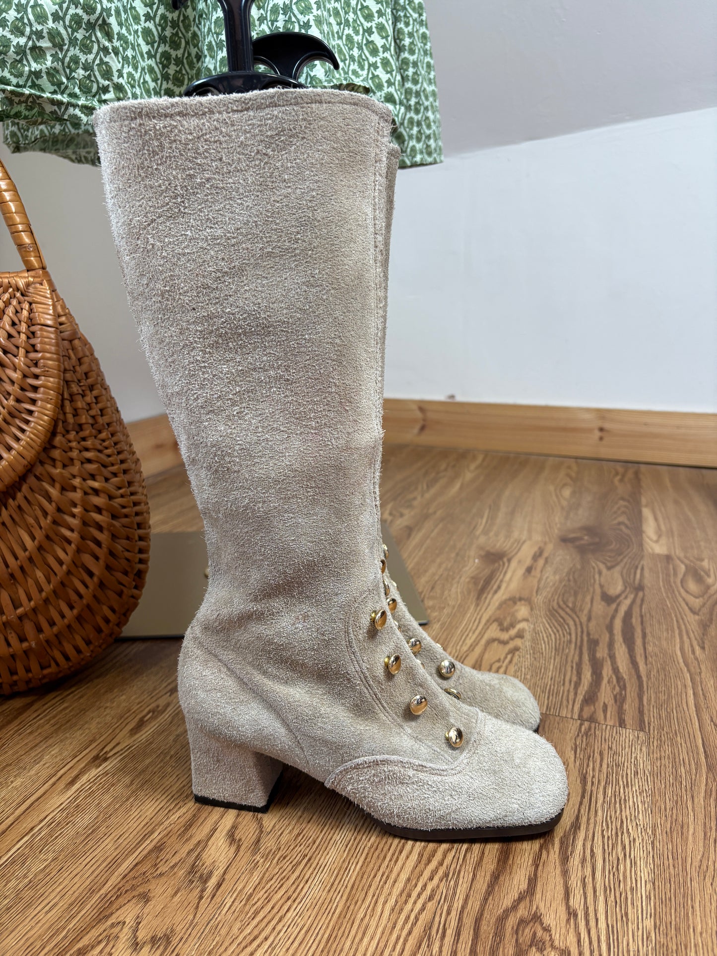 1960s Suede Gogo Boots