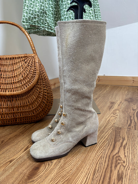 1960s Suede Gogo Boots