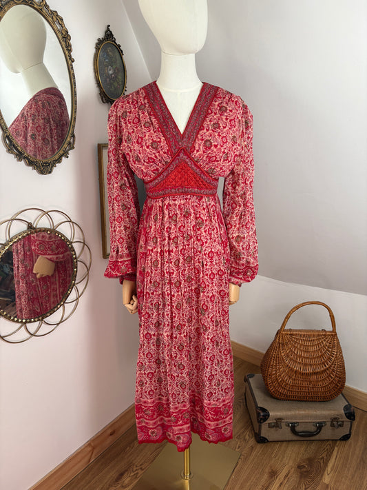 1970s Indian Blockprint Dress