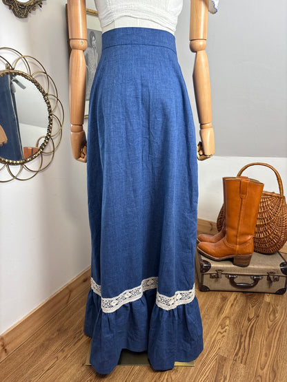 1970s Cotton Lace Skirt